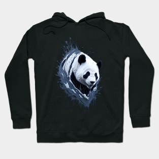 Splash Art of a Playful Panda Bear Hoodie